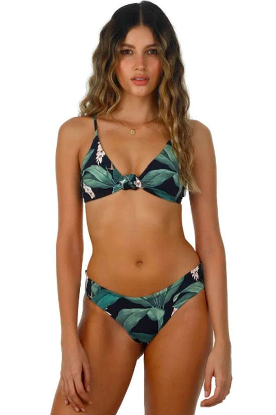 Cutout Front Tie String Bikini Two Piece Swimsuit