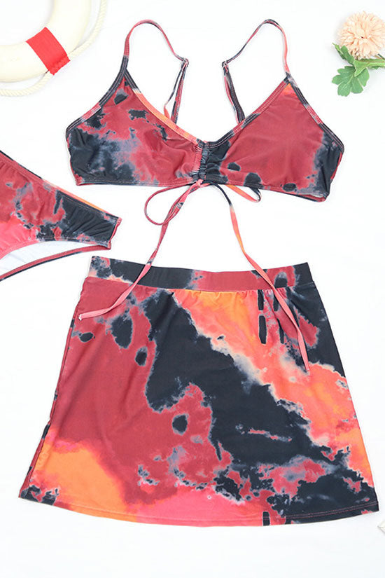 Lace Up High Waist Lacework Bikini Two Piece Swimsuit – Rose Swimsuits
